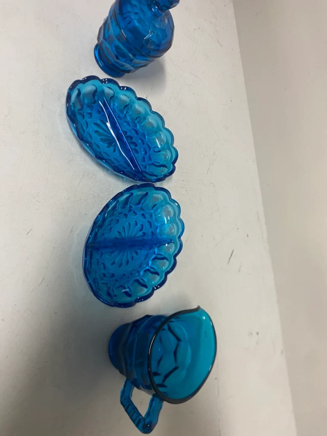 Vintage Cobalt Blue Glass Set image indicator(3)