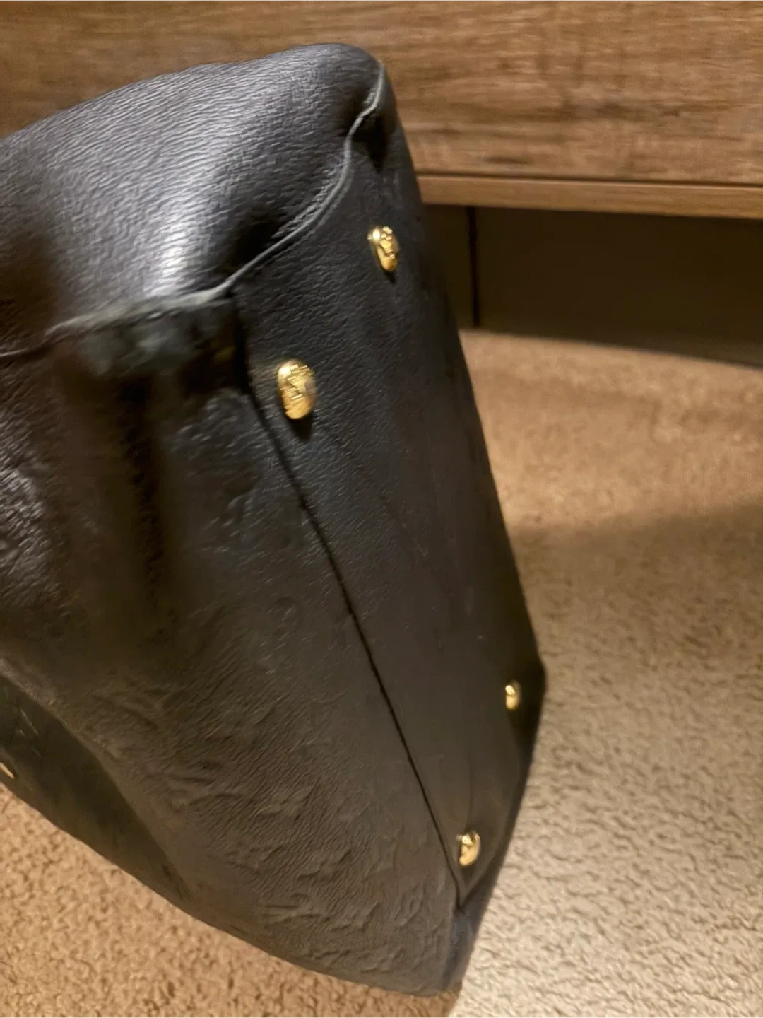 Louis Vuitton Black Monogram Empreinte leather Montaigne GM image indicator(4)