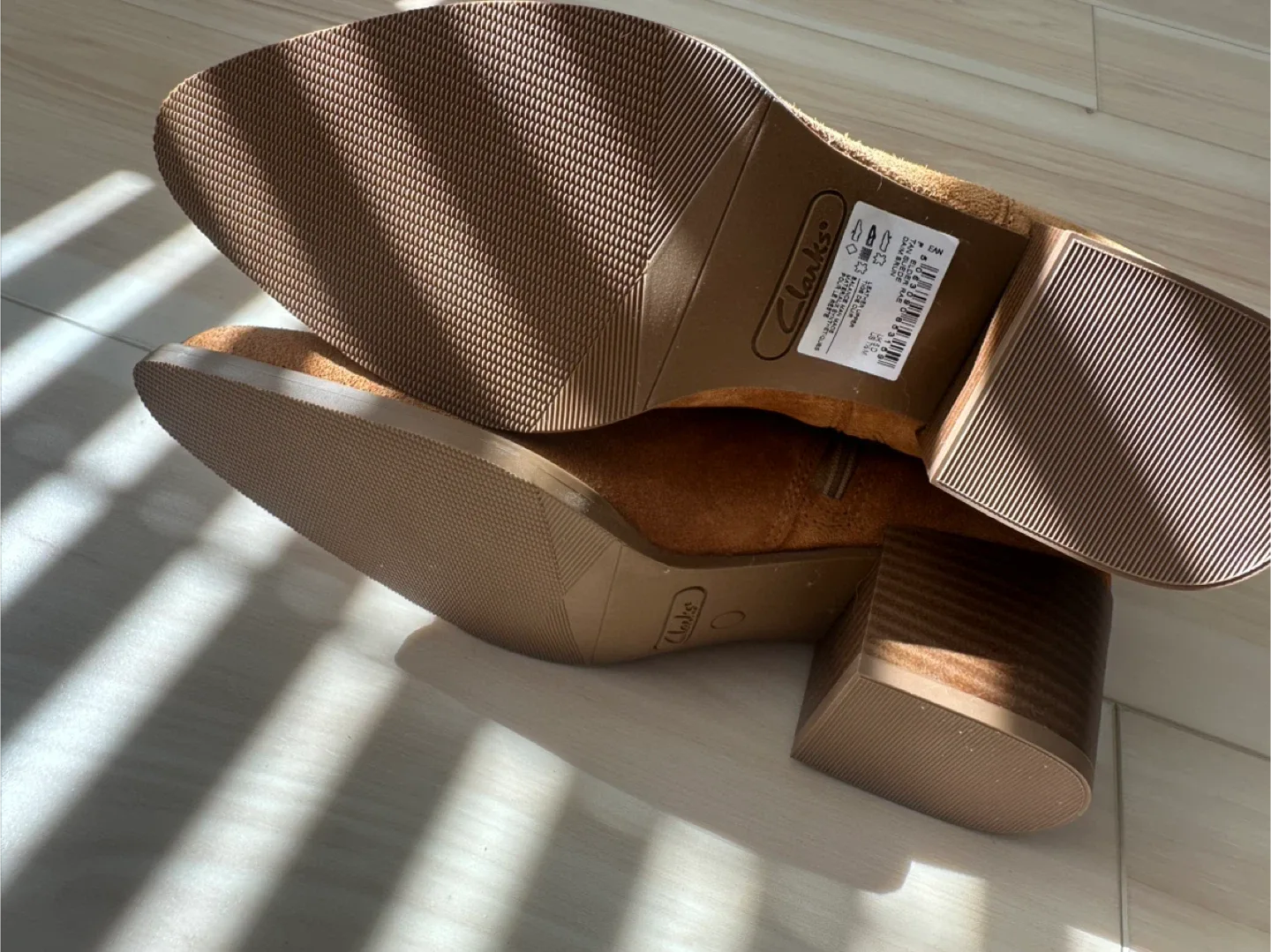 Clarks Suede Heeled Ankle Boots, Size 7.5 image indicator(3)