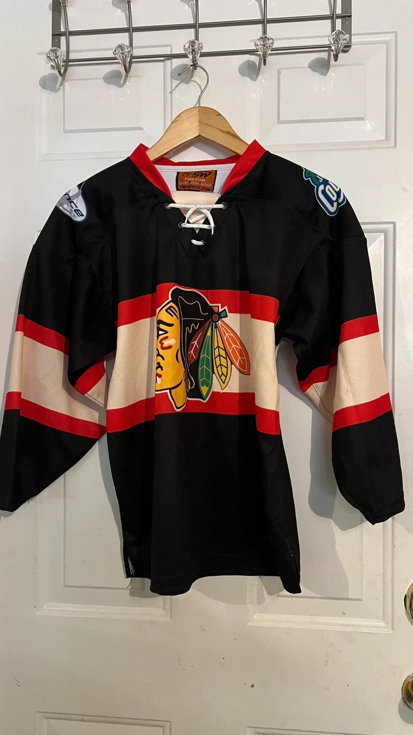 Custom Hockey Jersey - Black/Red thumbnail