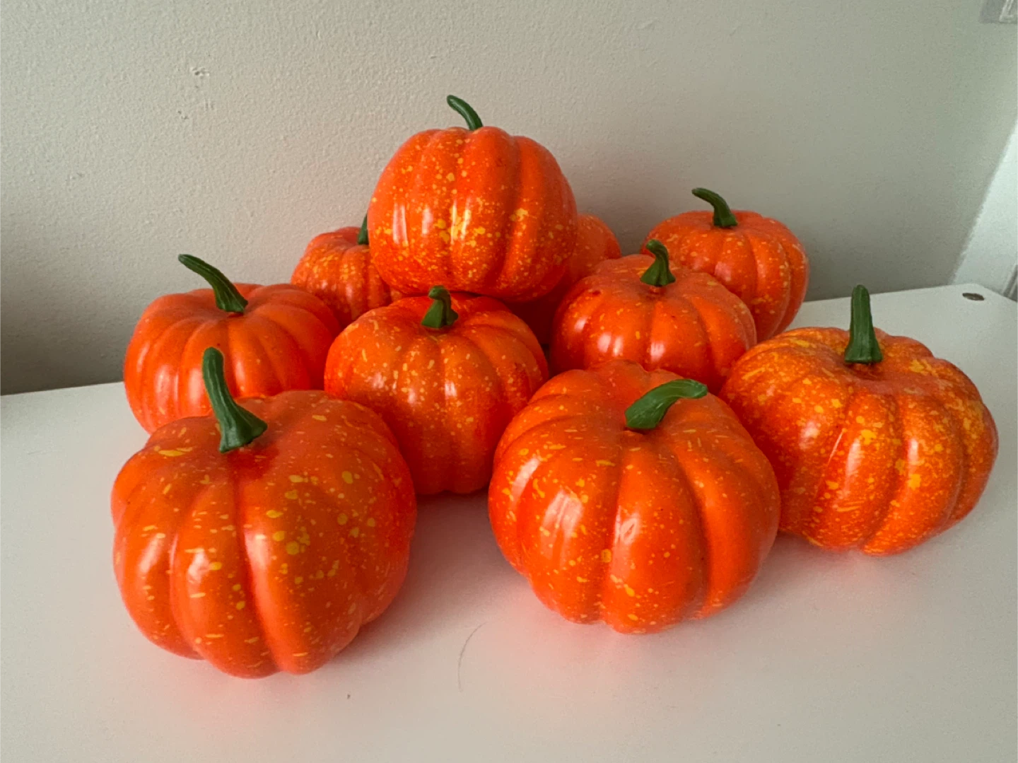 New Set 10 Orange Decorative Pumpkins