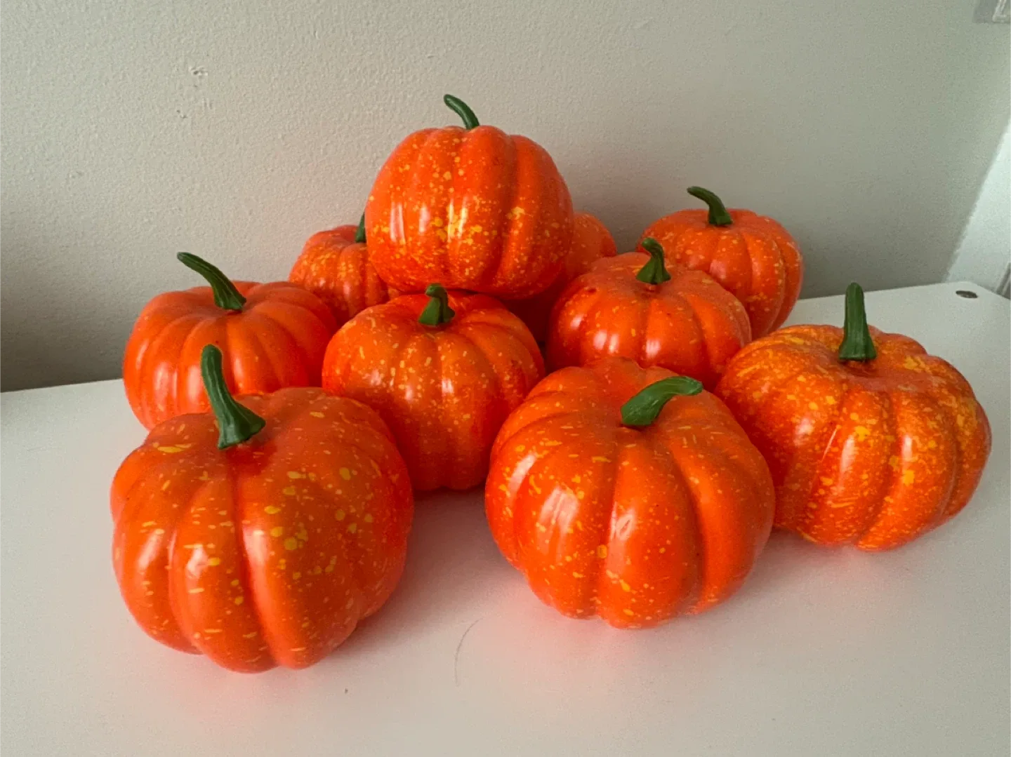 New Set 10 Orange Decorative Pumpkins thumbnail