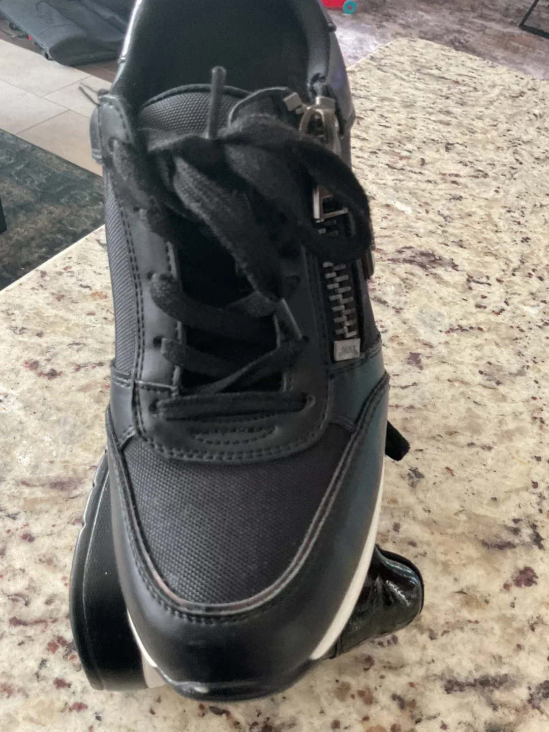 DKNY Black Zipper Detail Sneakers image indicator(6)