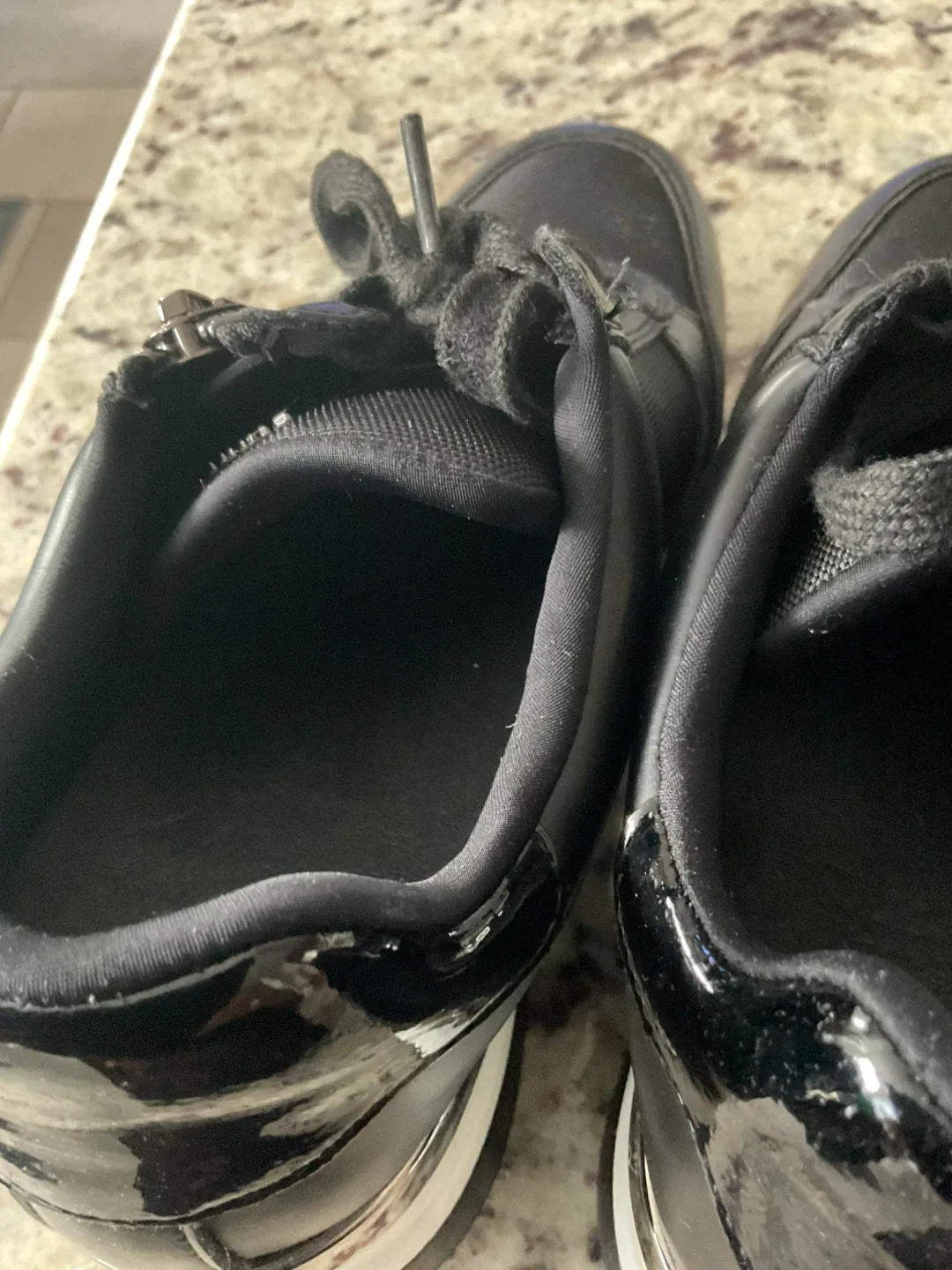 DKNY Black Zipper Detail Sneakers image indicator(7)