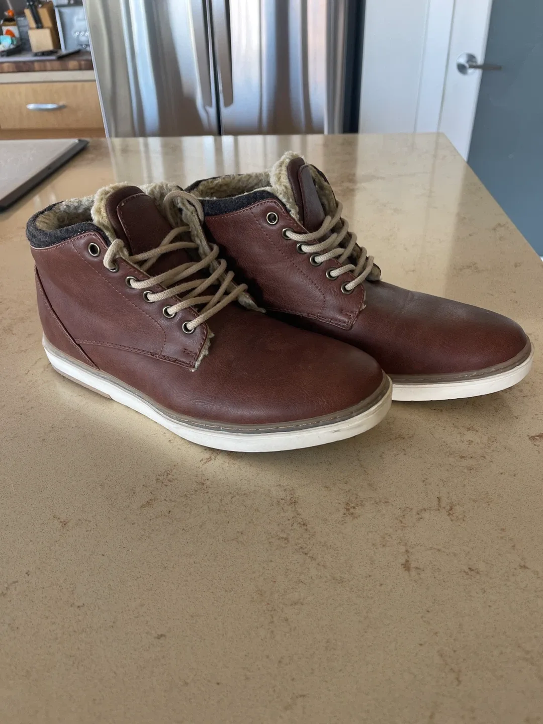 Brown Leather Lace-Up Ankle Boots image indicator(3)