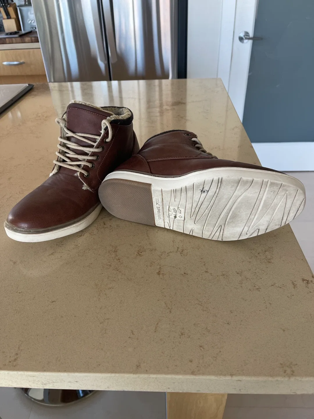 Brown Leather Lace-Up Ankle Boots image indicator(2)