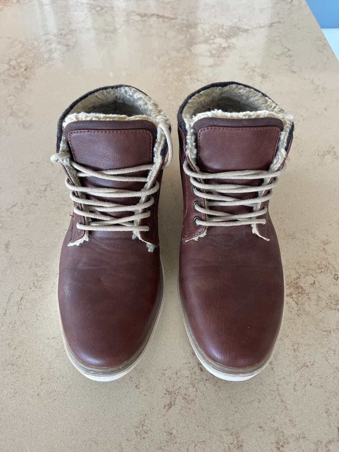 Brown Leather Lace-Up Ankle Boots image indicator(5)