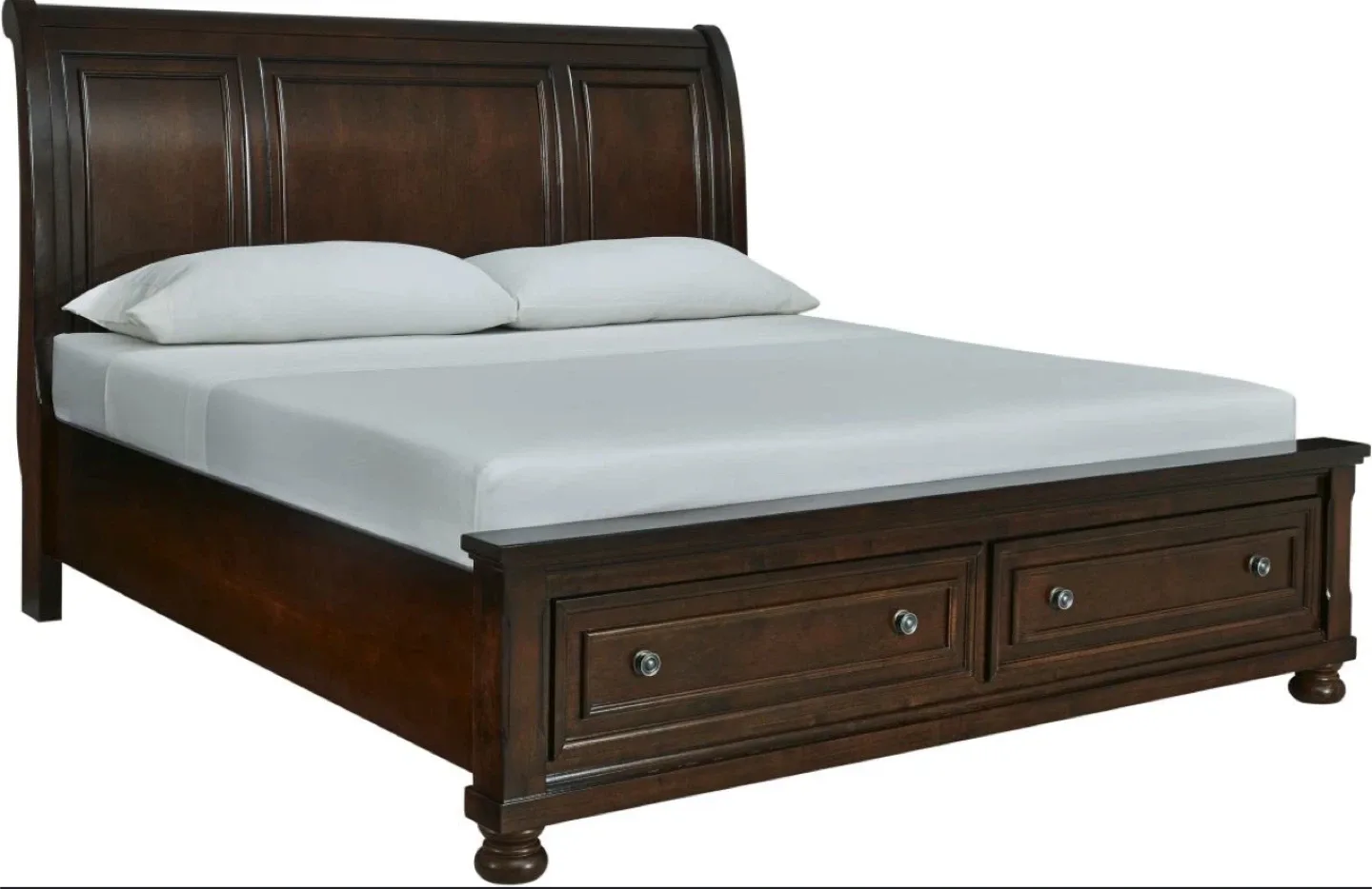 Dark Wood king Size Bed with Storage image indicator(3)
