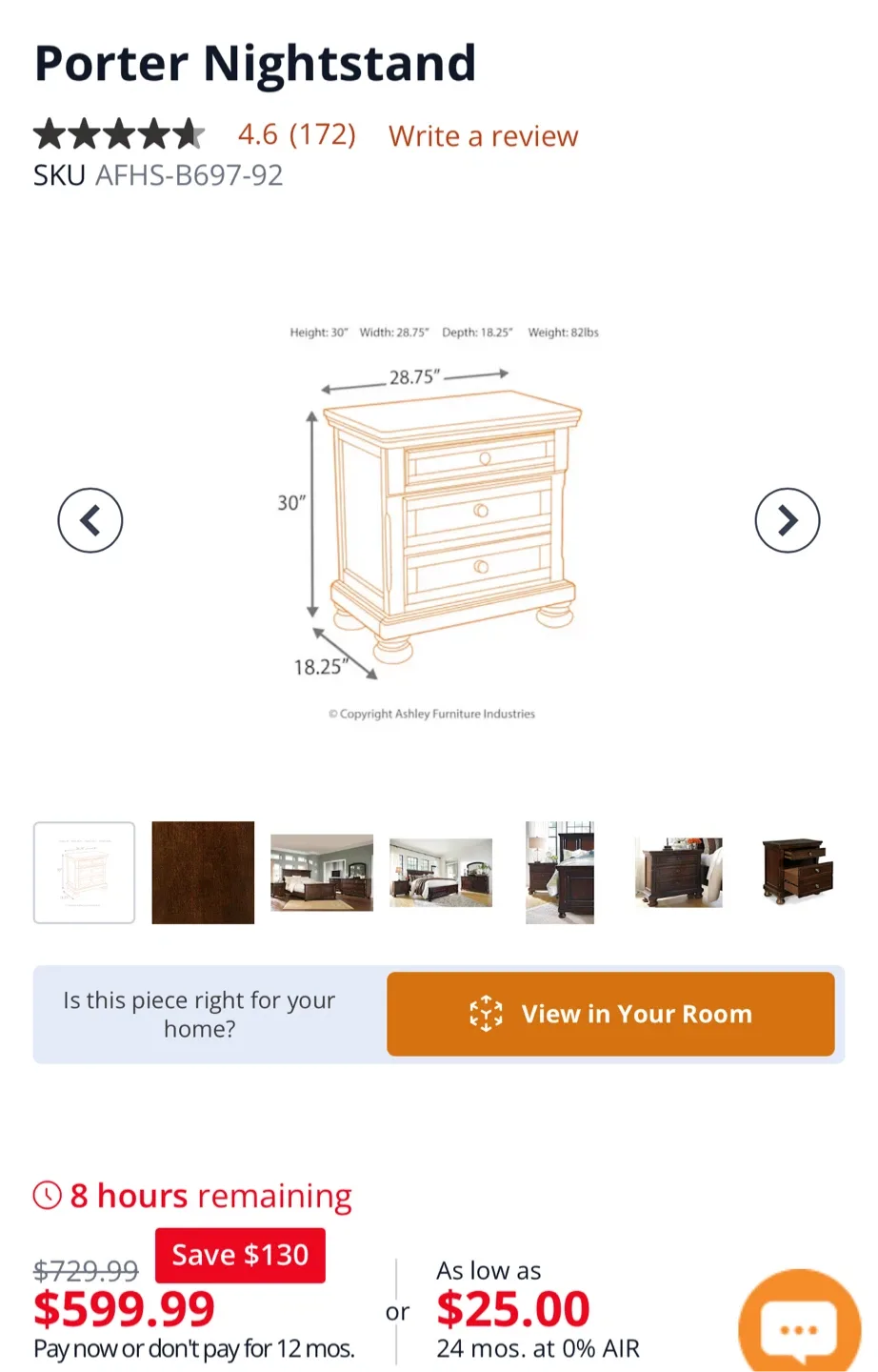 Ashley Furniture Porter Nightstand image indicator(2)