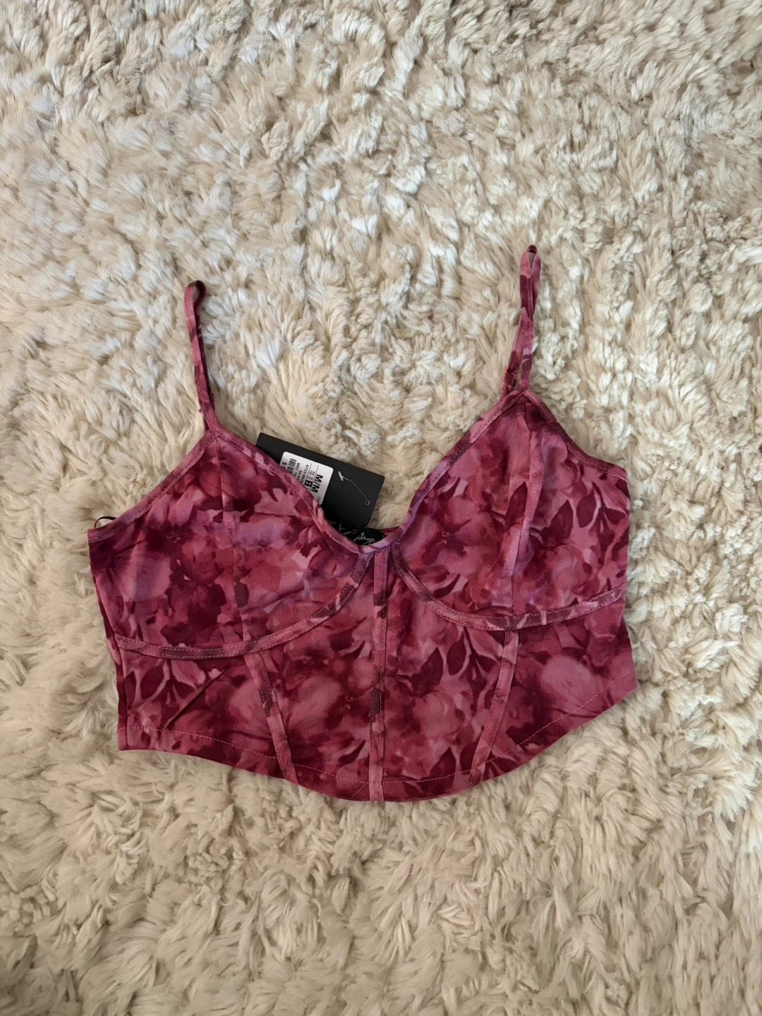 F24 Floral Bustier Top - Size M/M