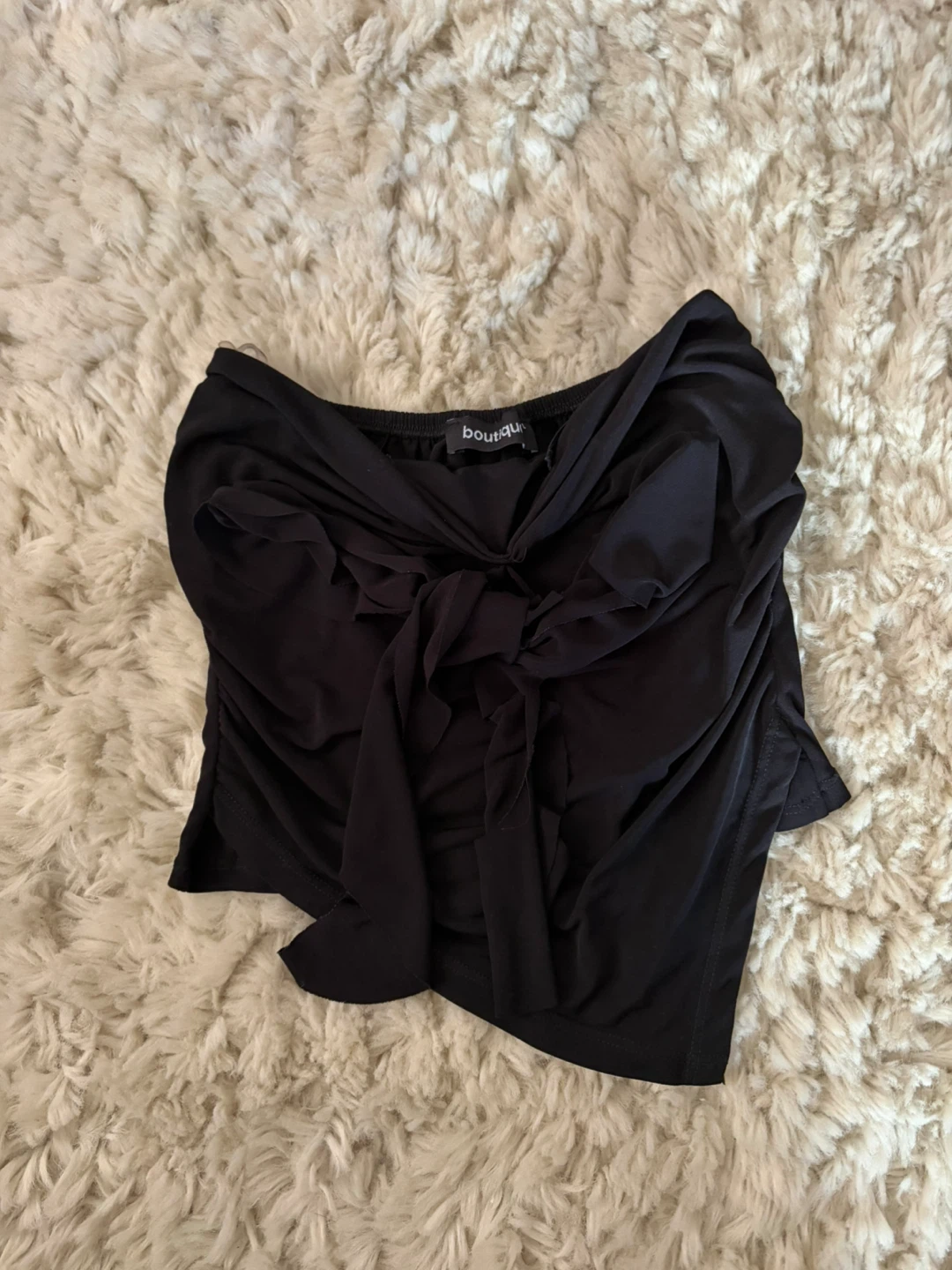 Boutique Black Strapless Top - photo 2