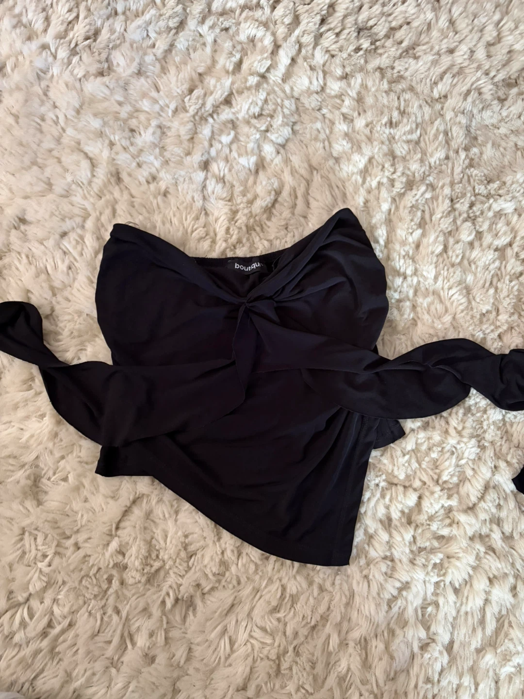 Boutique Black Strapless Top - photo 3