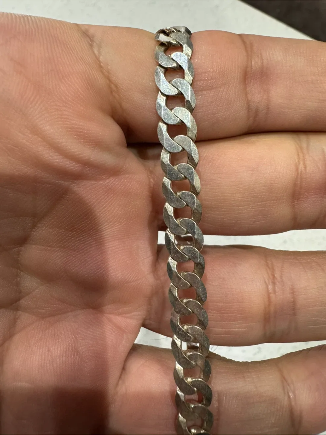 Sterling 925 Silver Curb Chain Bracelet 12g image indicator(4)