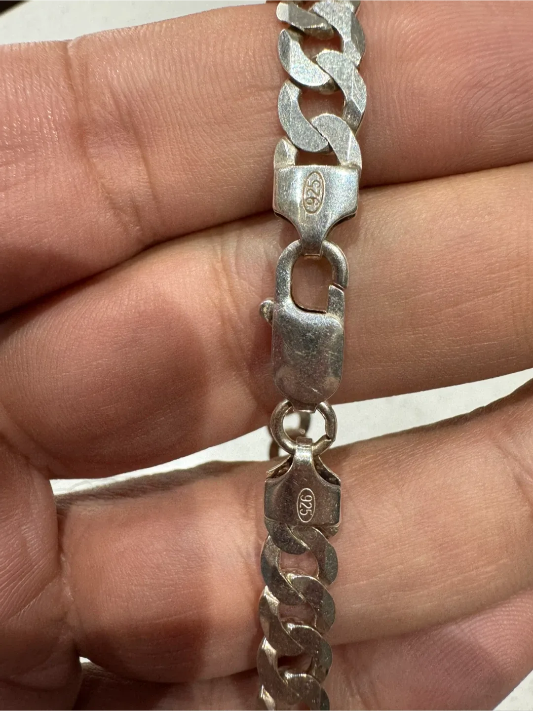 Sterling 925 Silver Curb Chain Bracelet 12g image indicator(2)