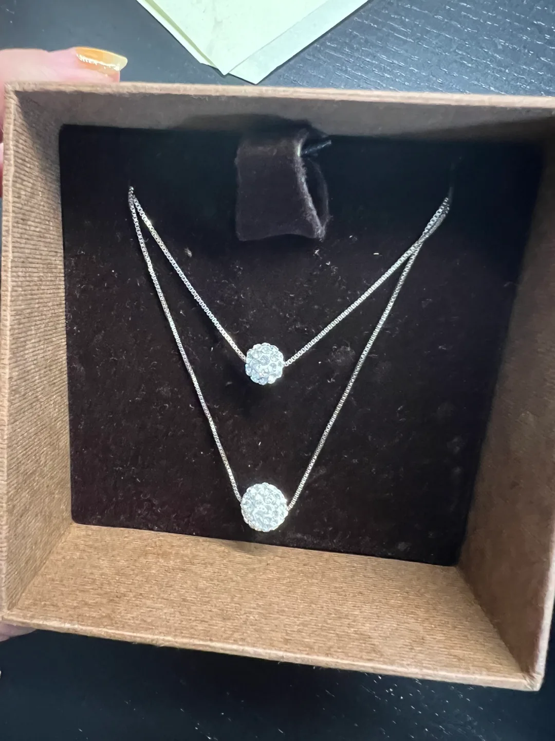 Silver Double Layered Necklace image indicator(2)