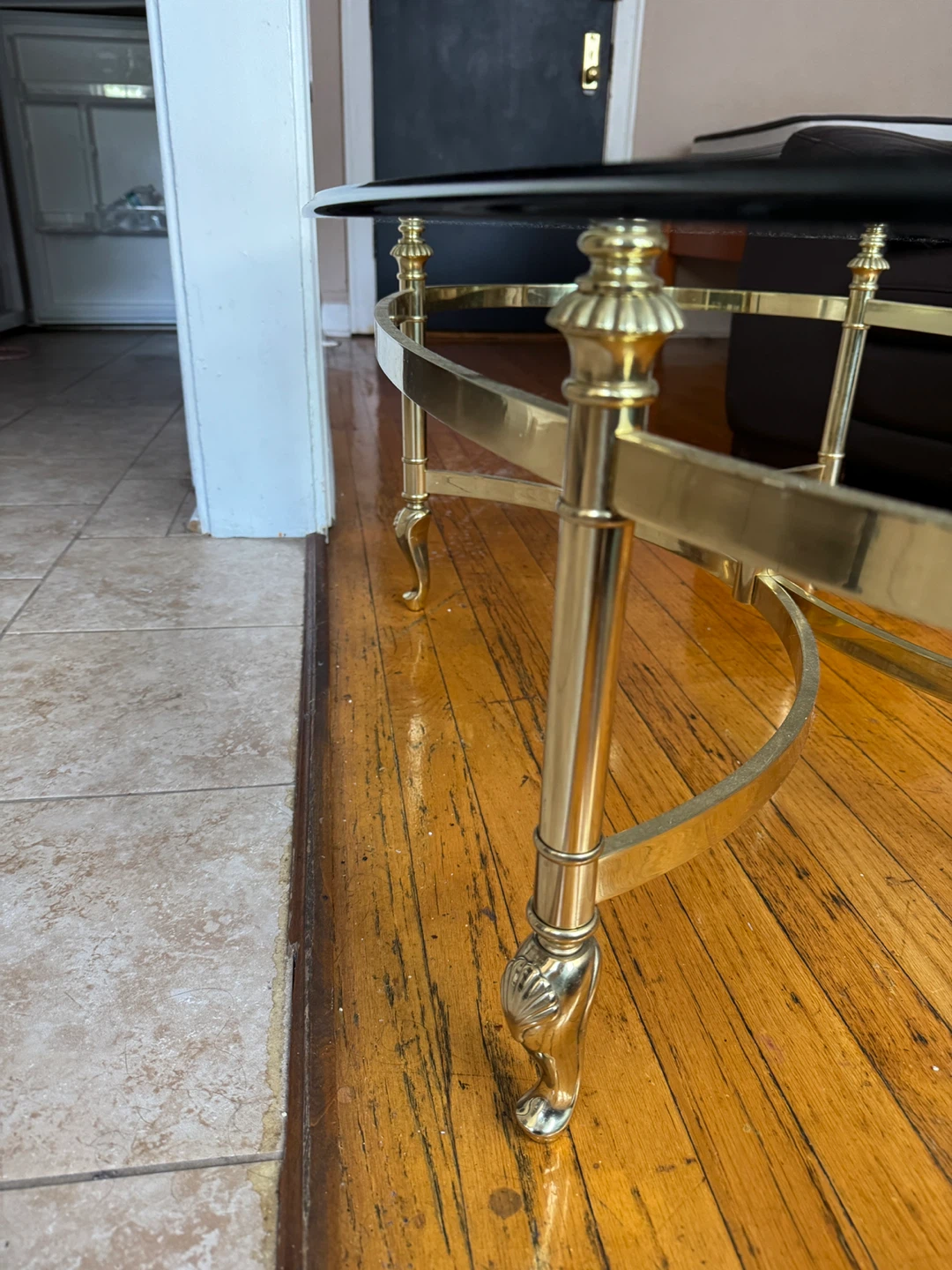 Ethan Allen Collector's Classics Brass & Glass Oval Table - photo 2