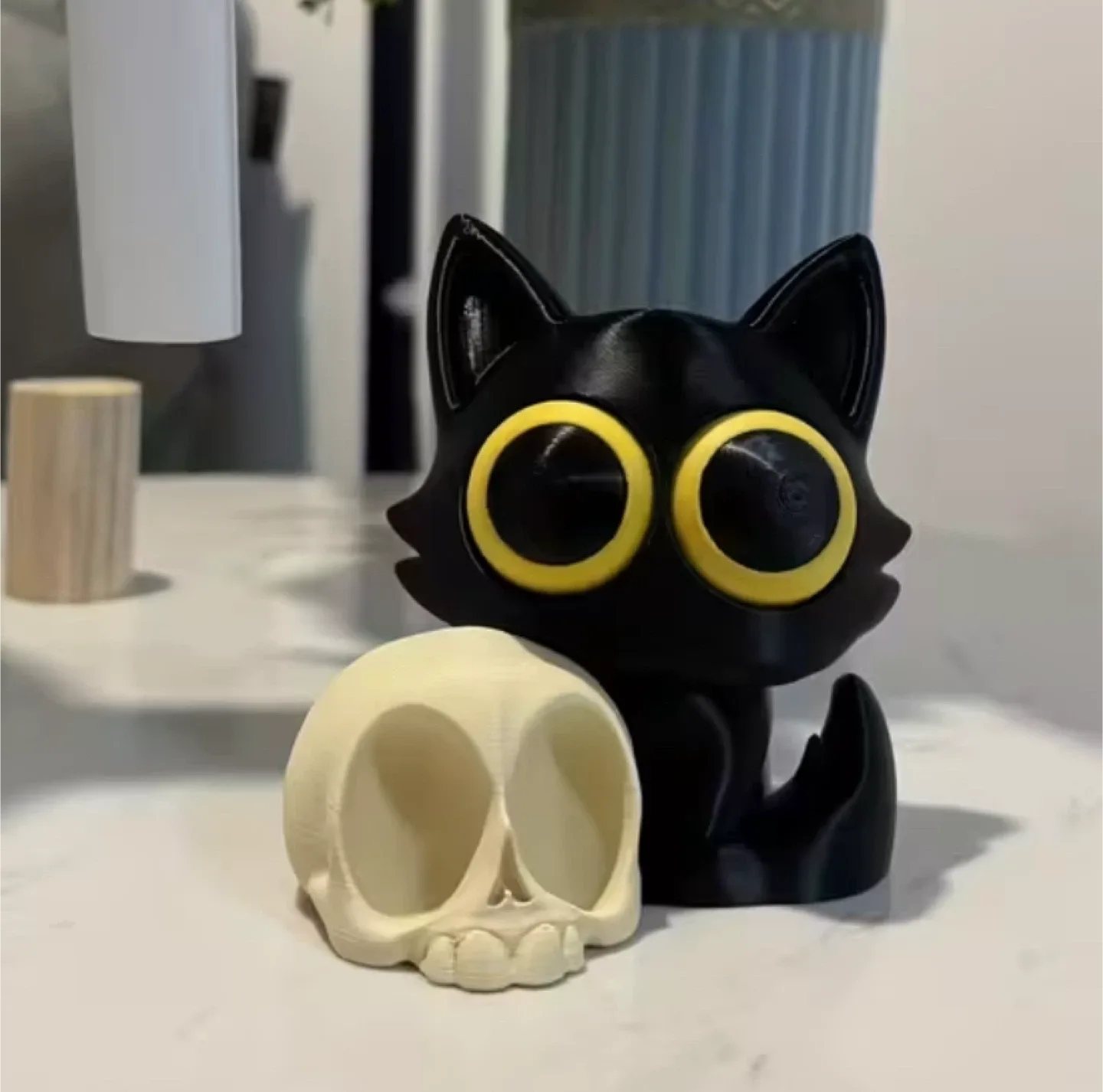 Cute Ghost, Cat Decor Halloween- 3.5" Tall image indicator(2)