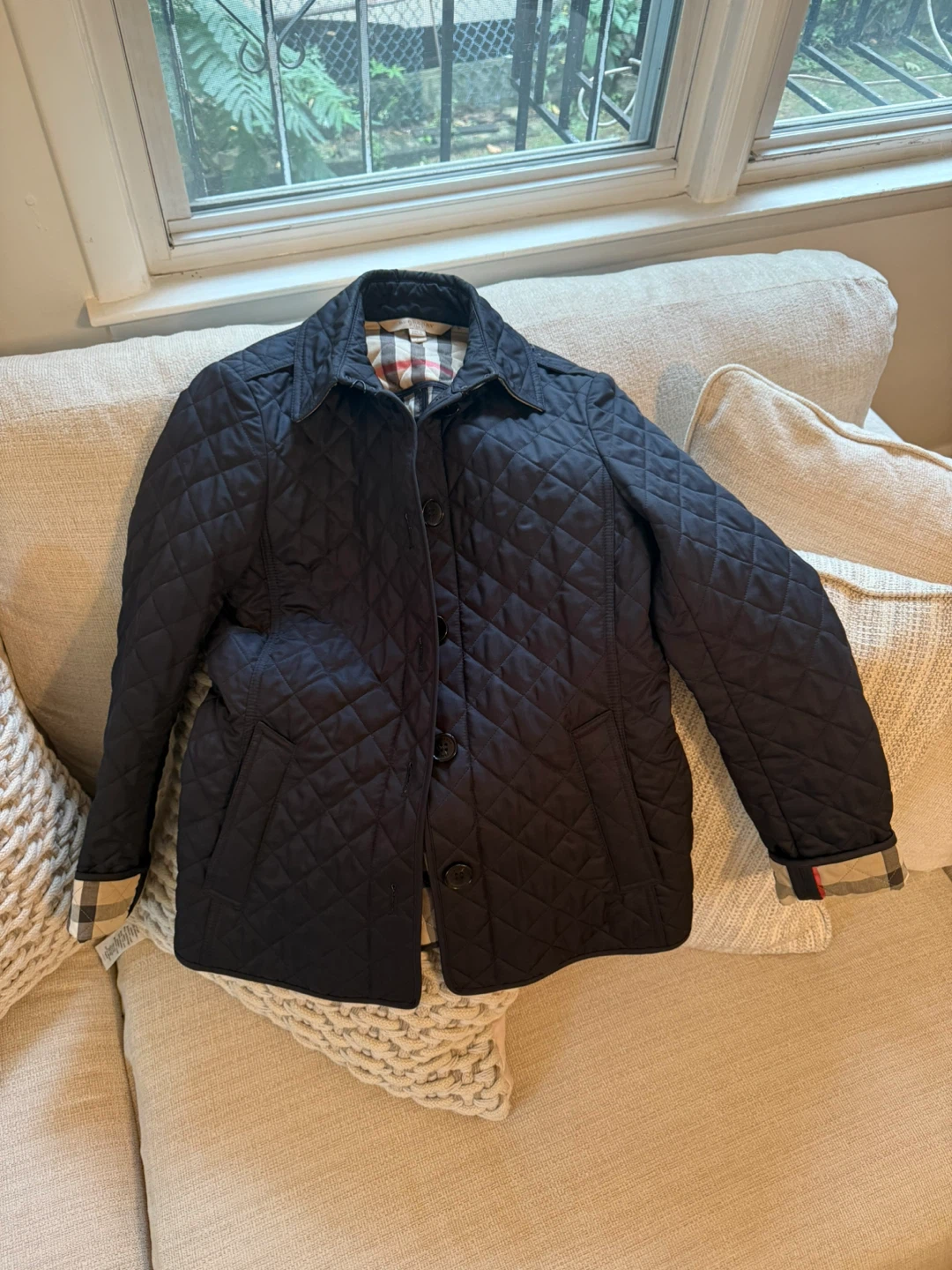 Burberry Brit Quilted Jacket - Size Small