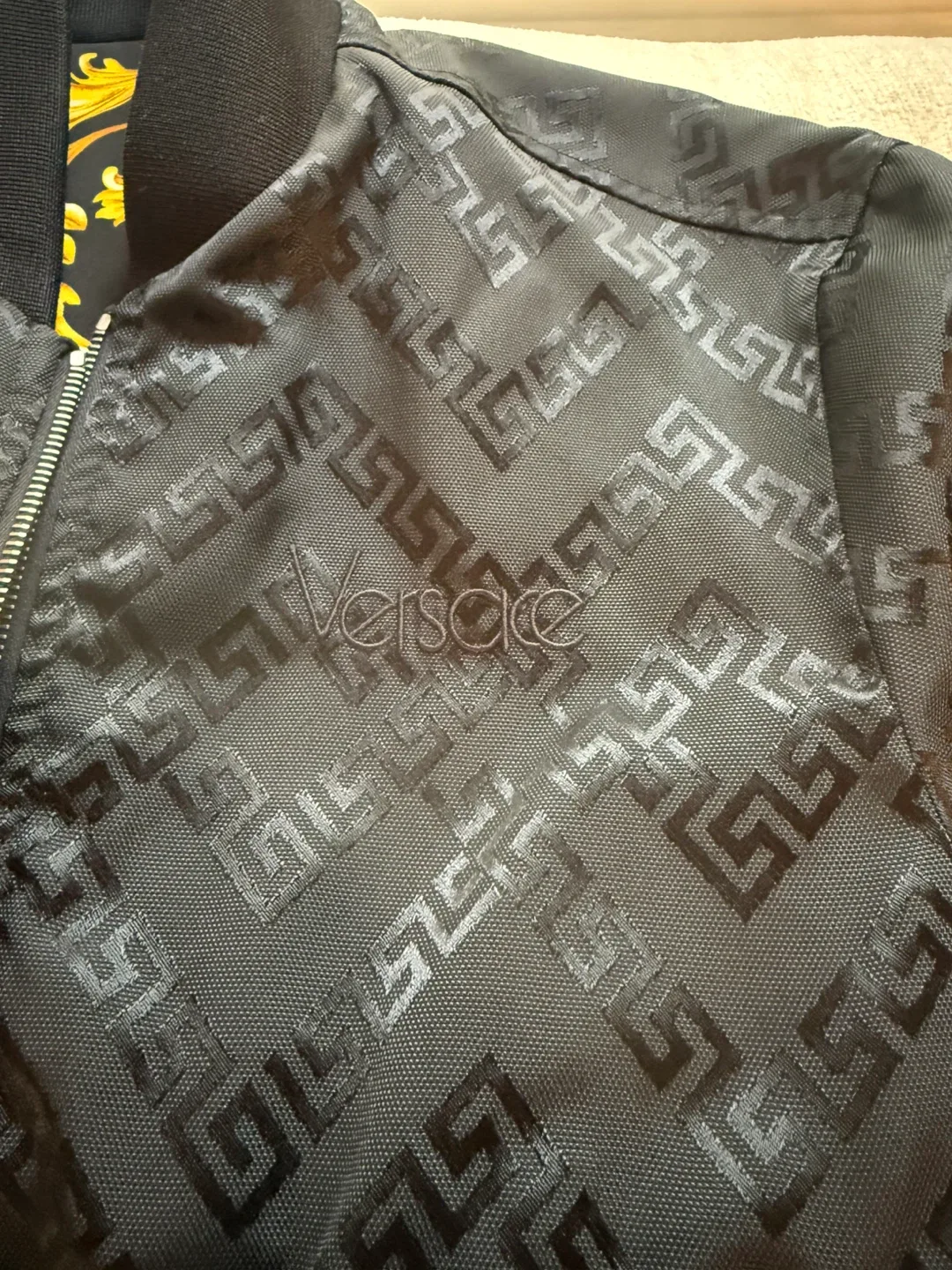 Versace Black Bomber Jacket - Size 46 image indicator(4)