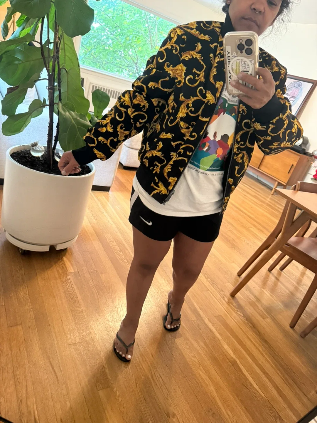 Versace Black Bomber Jacket - Size 46 image indicator(8)