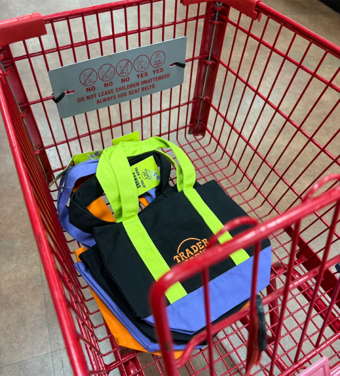 Trader Joe's Mini tote bag (Halloween colors ) - photo 3
