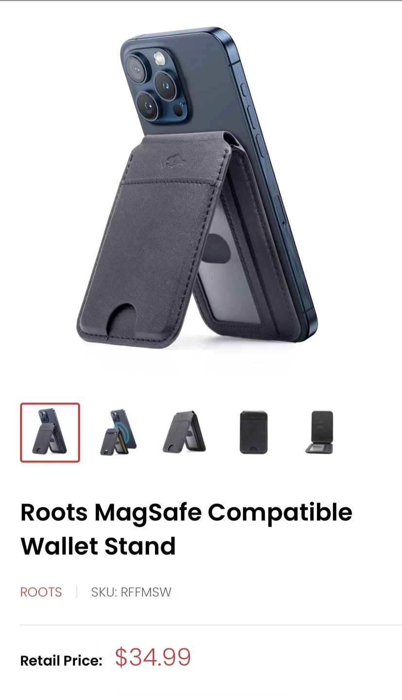 Roots MagSafe Compatible Wallet Stand - New in Box! - photo 4