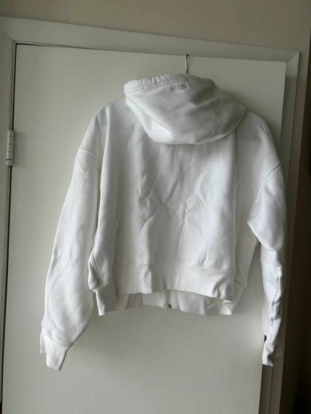 Aritzia Sweatfleece White Zip-Up Hoodie - Size L - photo 2