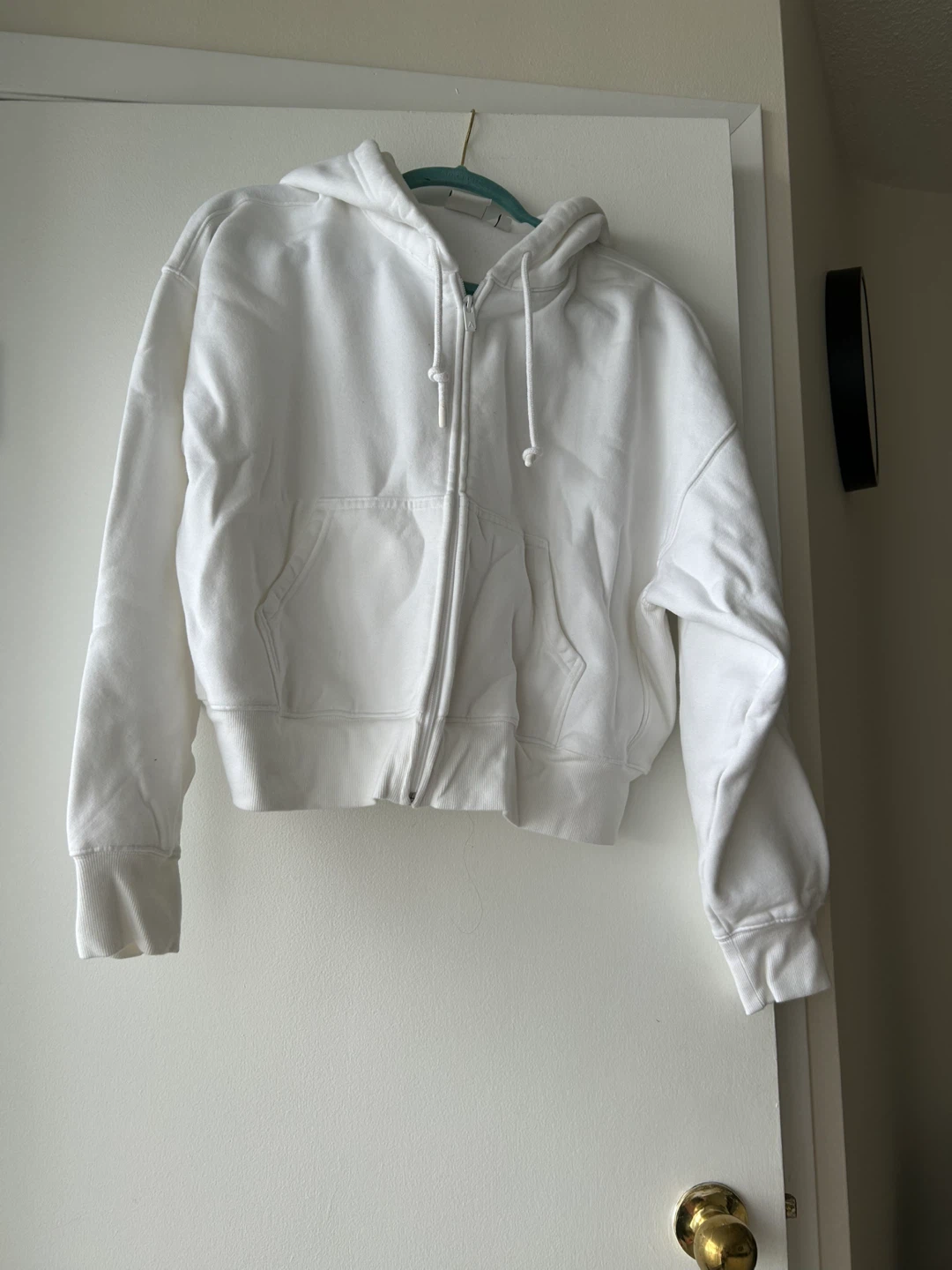 Aritzia Sweatfleece White Zip-Up Hoodie - Size L - photo 3
