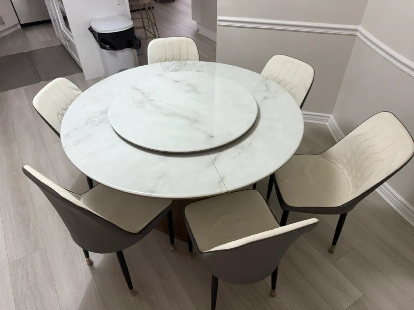 Dining Chair - Beige & Grey Accent image indicator(5)