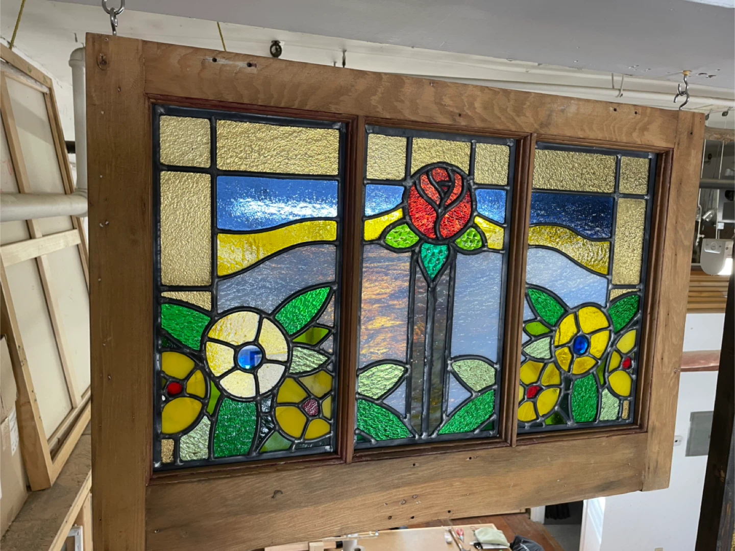 Stained Glass Window Panel - Floral Design - photo 5