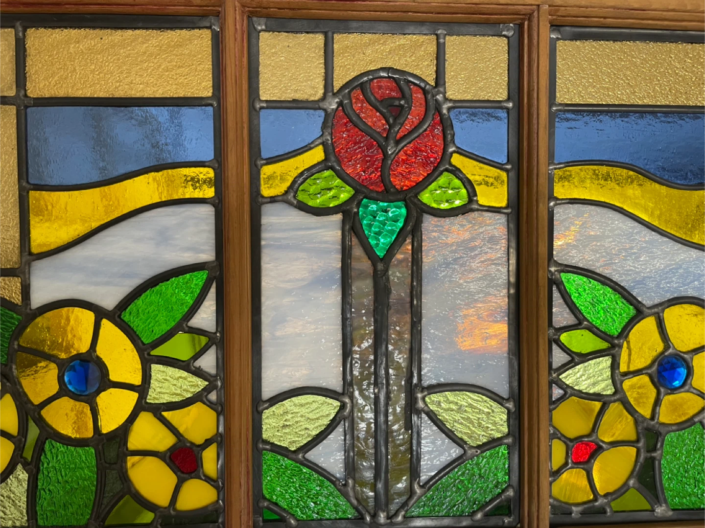 Stained Glass Window Panel - Floral Design - photo 3