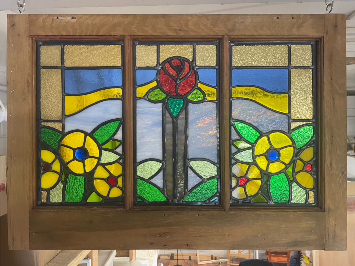Stained Glass Window Panel - Floral Design - photo 4