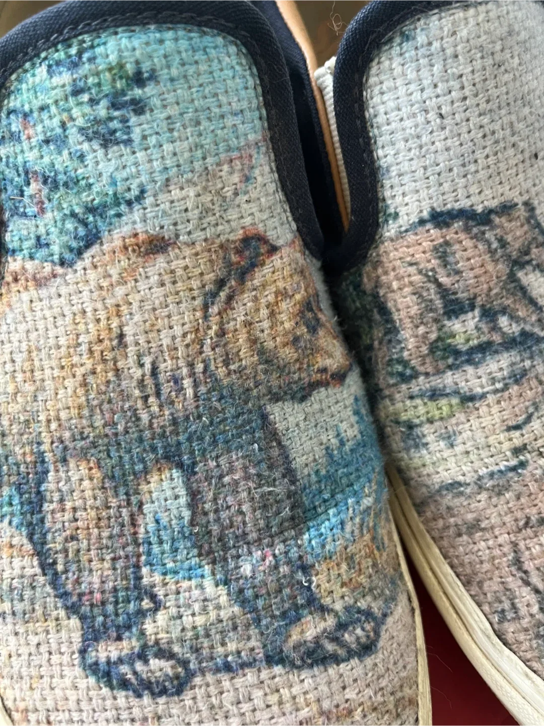 Vans Slip-On Shoes with Cross-Stitched Bear Design image indicator(5)
