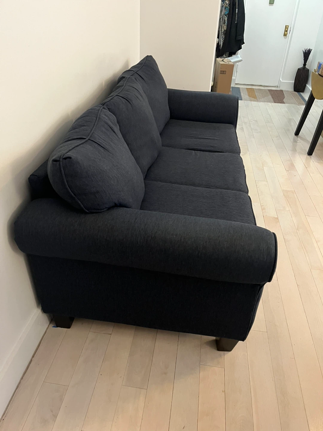 Dark Blue 3-Seat Sofa - photo 2