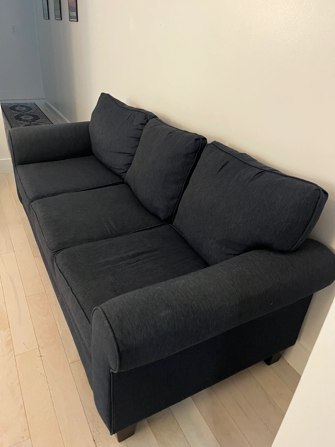 Dark Blue 3-Seat Sofa - photo 3