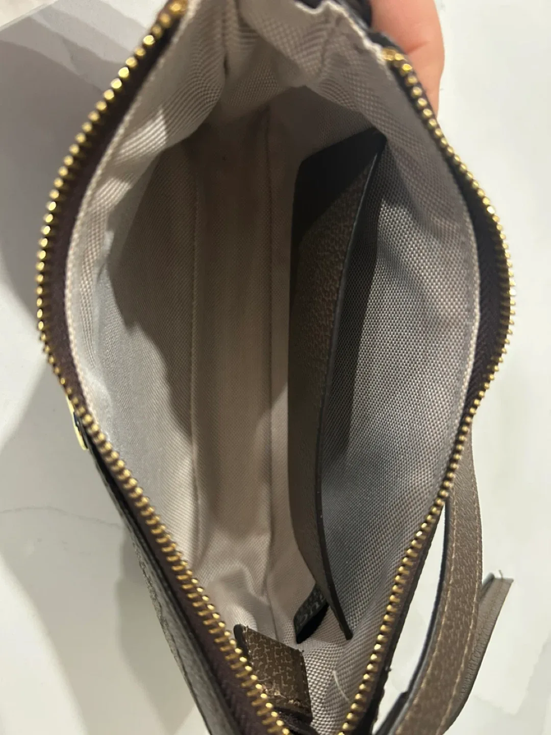 Gucci Brown GG Marmont Mini Baguette image indicator(9)