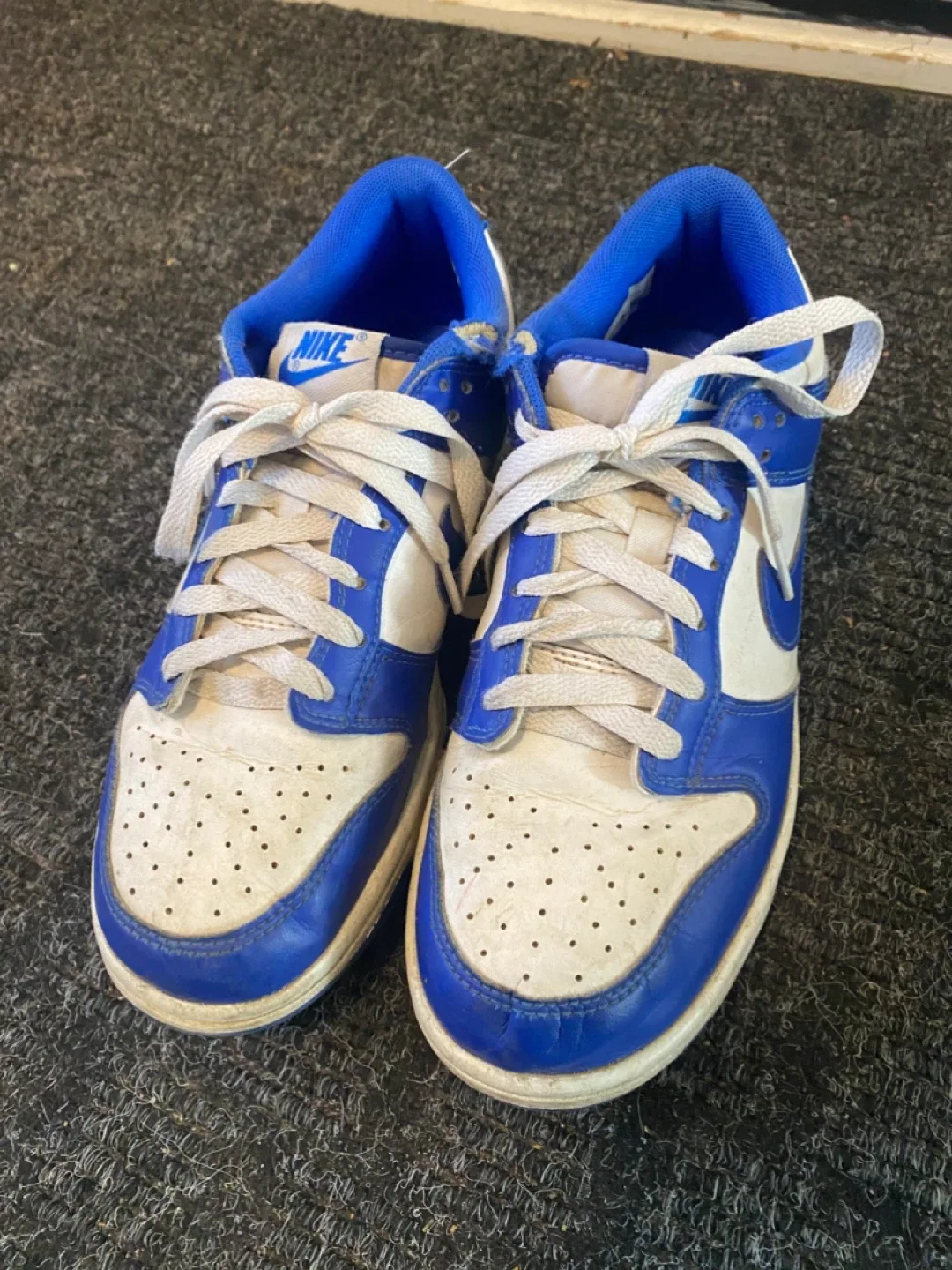Nike Dunk Low White/Royal Blue - Size 6Y US thumbnail
