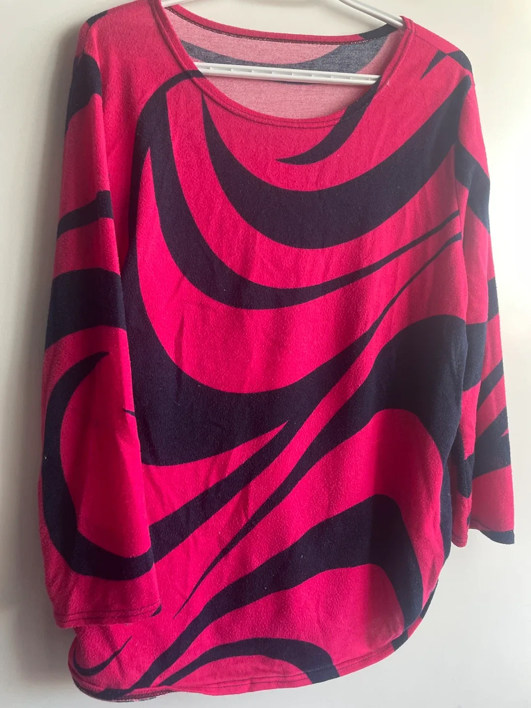 Pink & Black Patterned Long Sleeve Top thumbnail