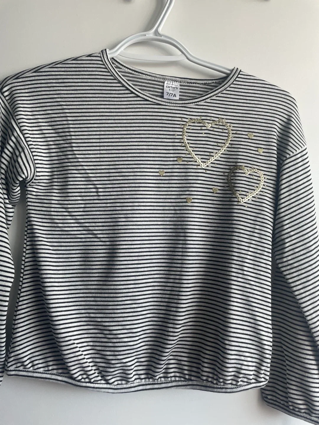 6T Carter's Kid Striped Heart Top thumbnail