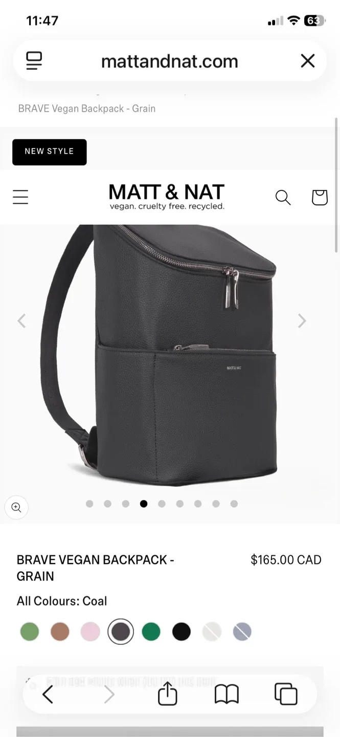 Matt & Nat Dean Vegan Backpack - Vintage image indicator(4)