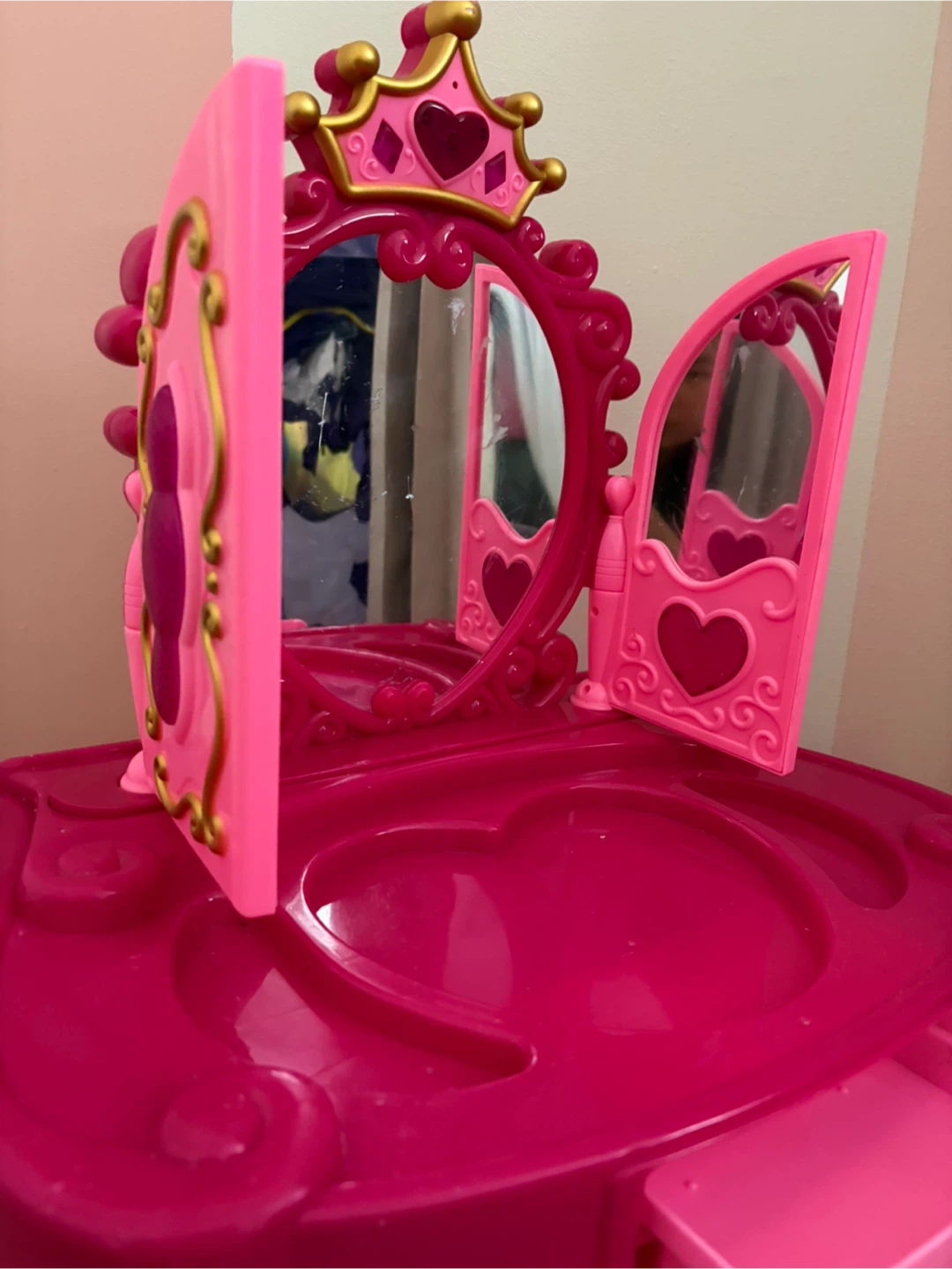 Pink Princess Vanity Table with Stool - photo 5
