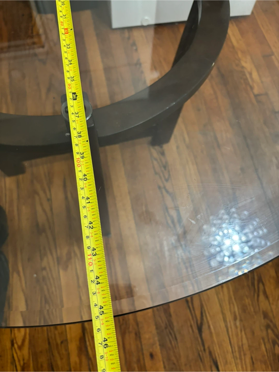 Round Glass Top Dining Room Table - 46 inch - photo 3