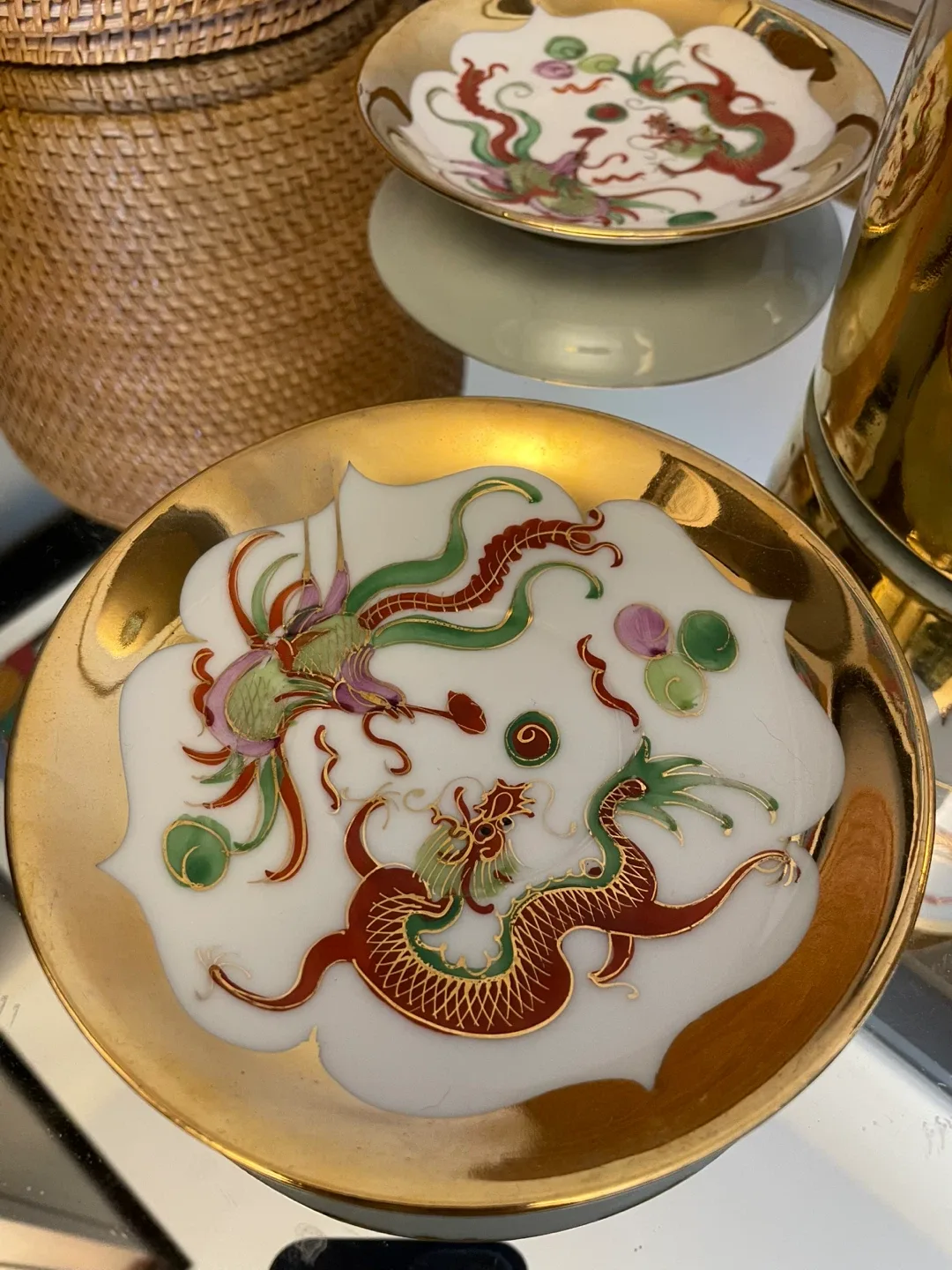 Vintage Chinese Tea Set - Dragon & Phoenix Design image indicator(4)