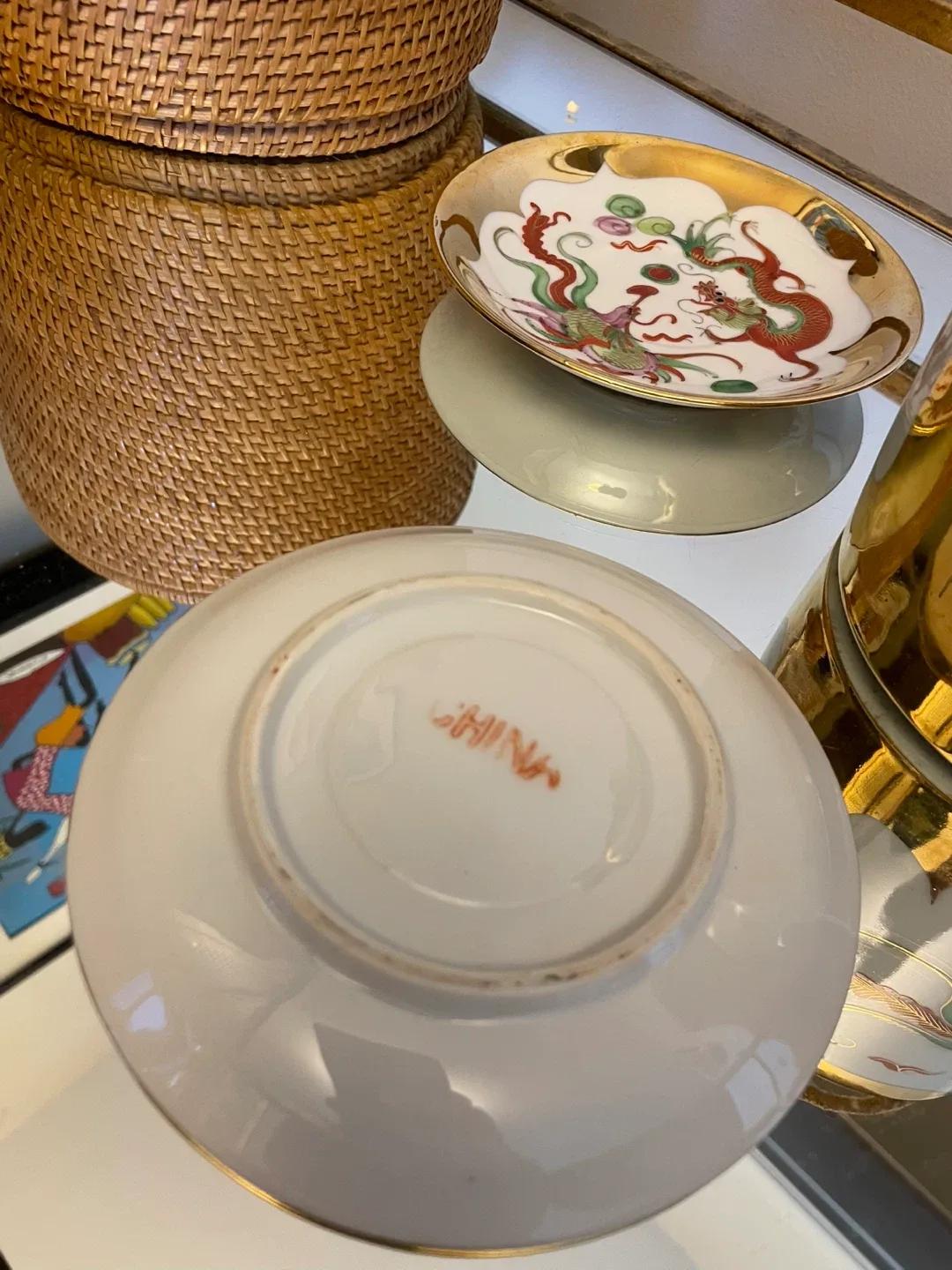 Vintage Chinese Tea Set - Dragon & Phoenix Design image indicator(5)