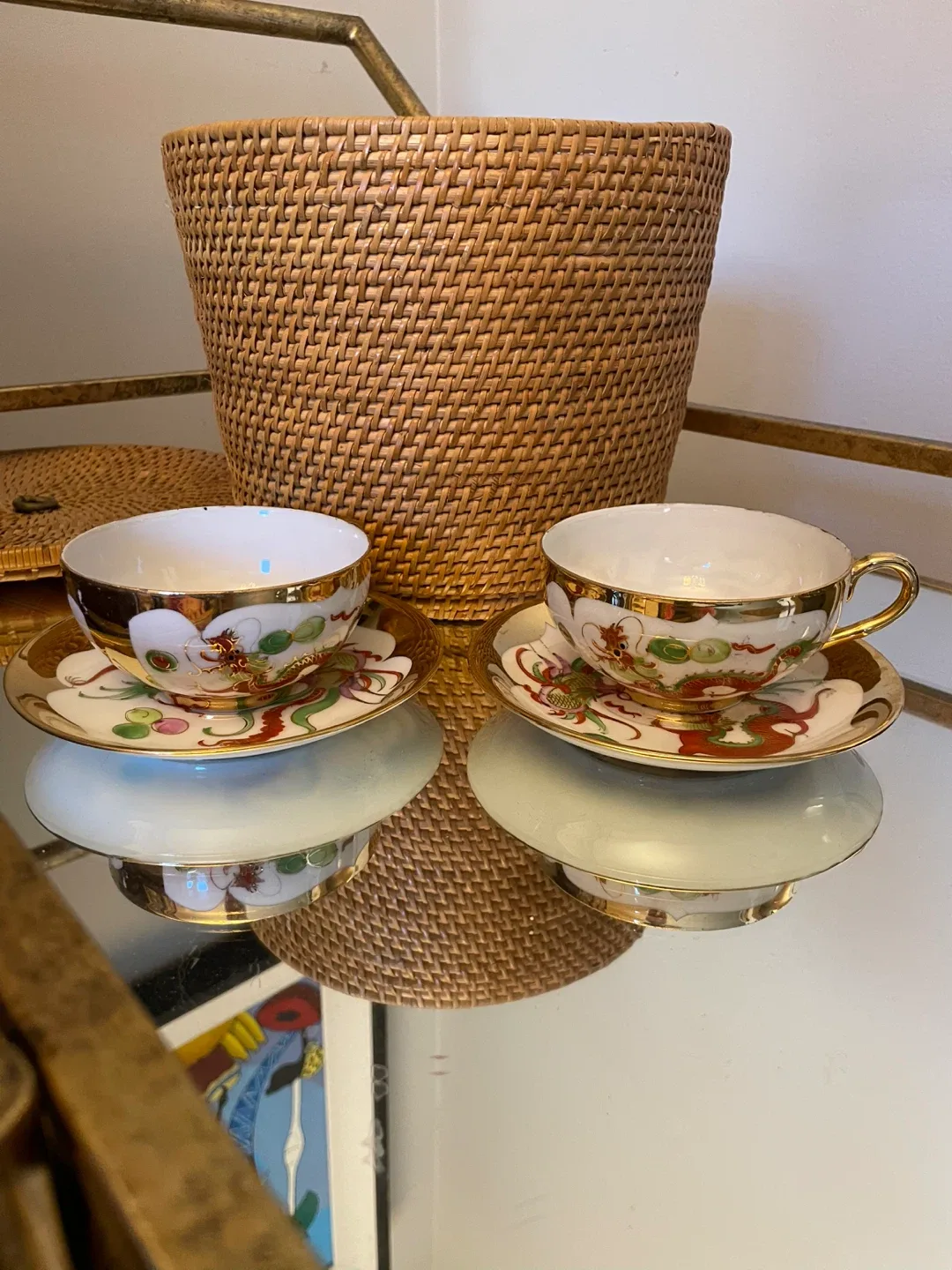 Vintage Chinese Tea Set - Dragon & Phoenix Design image indicator(9)