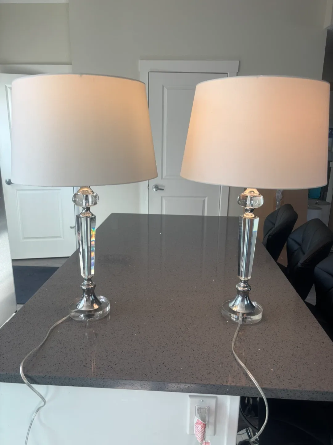Set of 2 Crystal Table Lamps