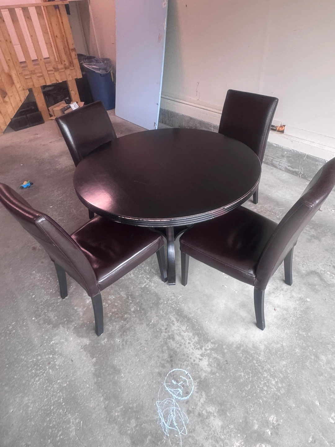 Dark Brown Dining table and  Chairs (Set of 4) - photo 2