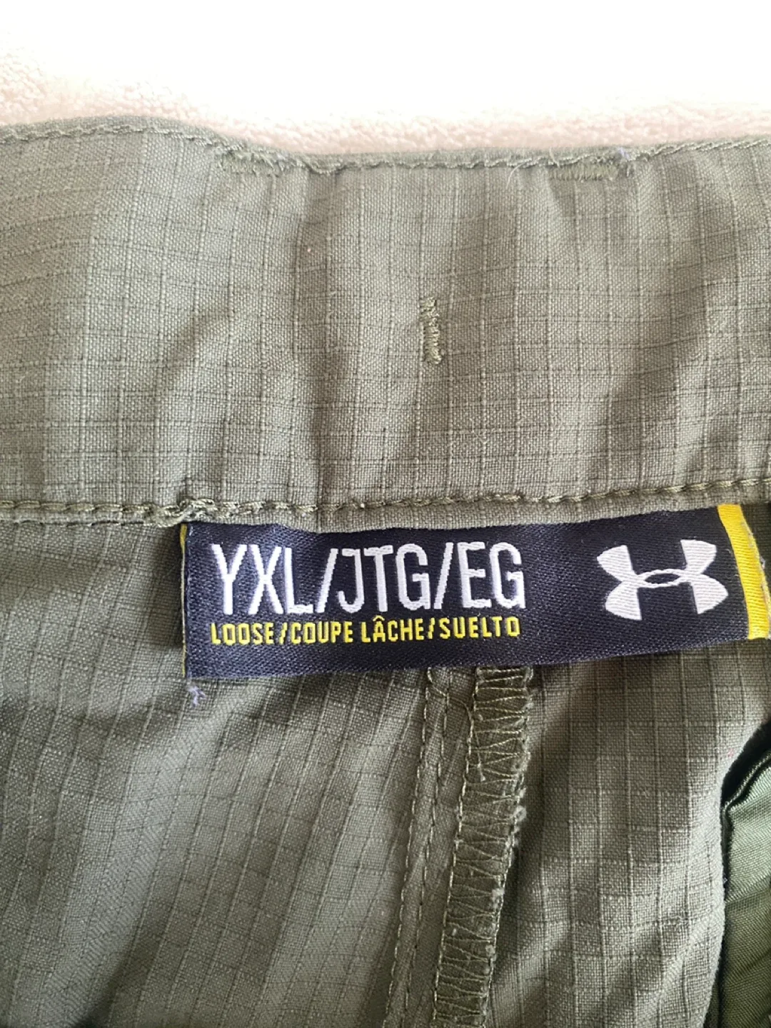 Under Armour Olive Green Shorts Boys YXL image indicator(3)