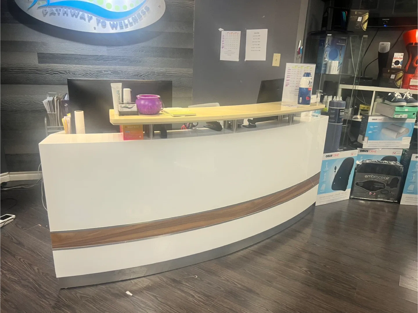 Reception desk table