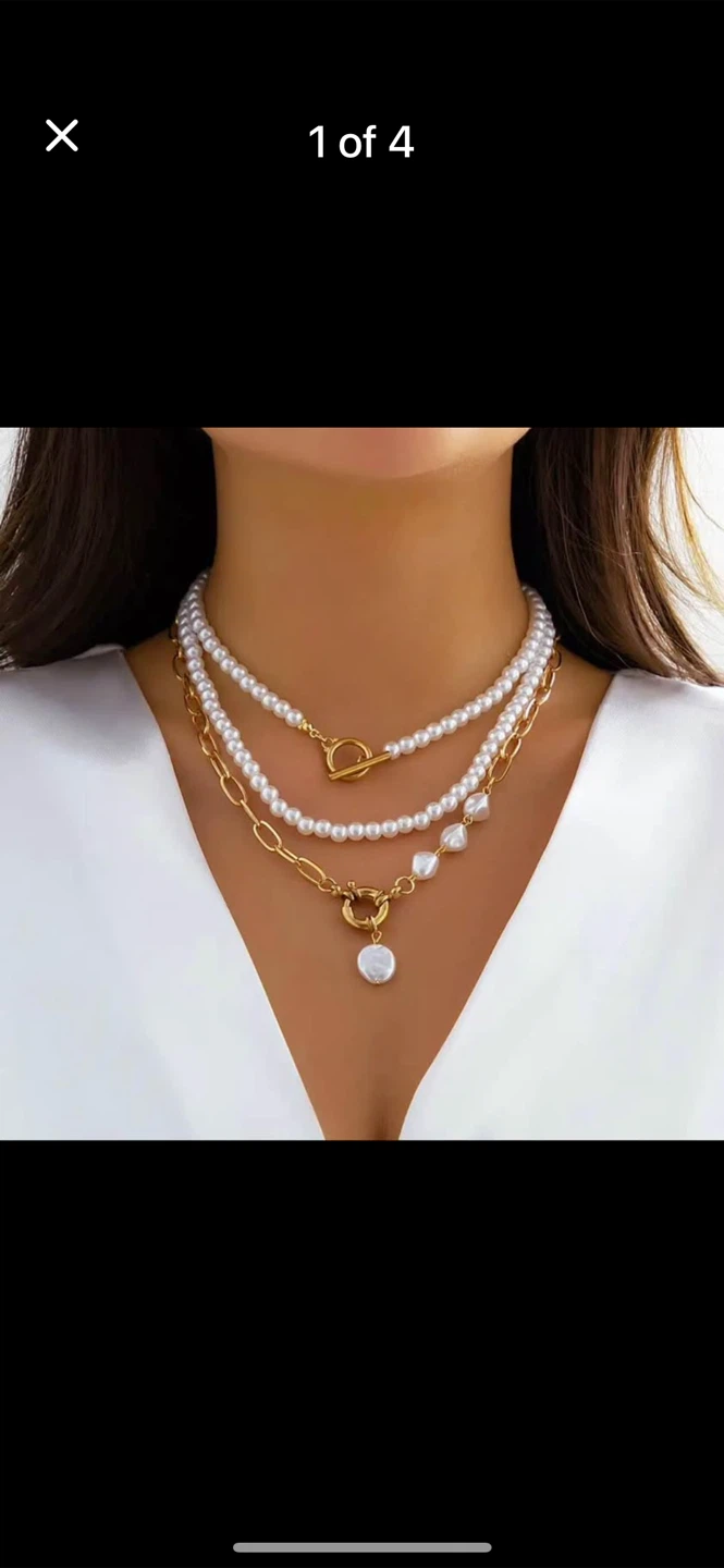 Assorted Gold Tone Necklace Bundle - photo 3